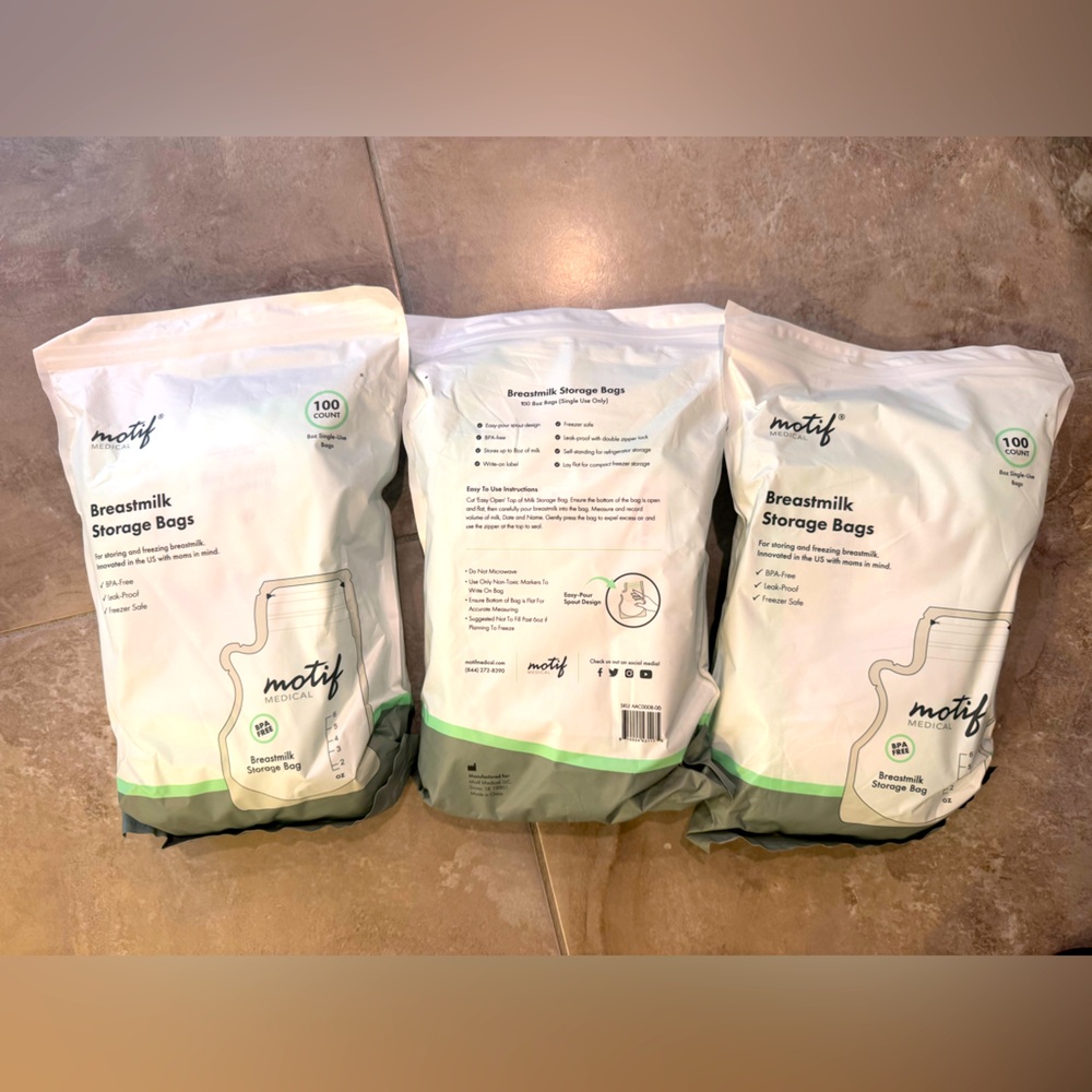 Milk storage bags